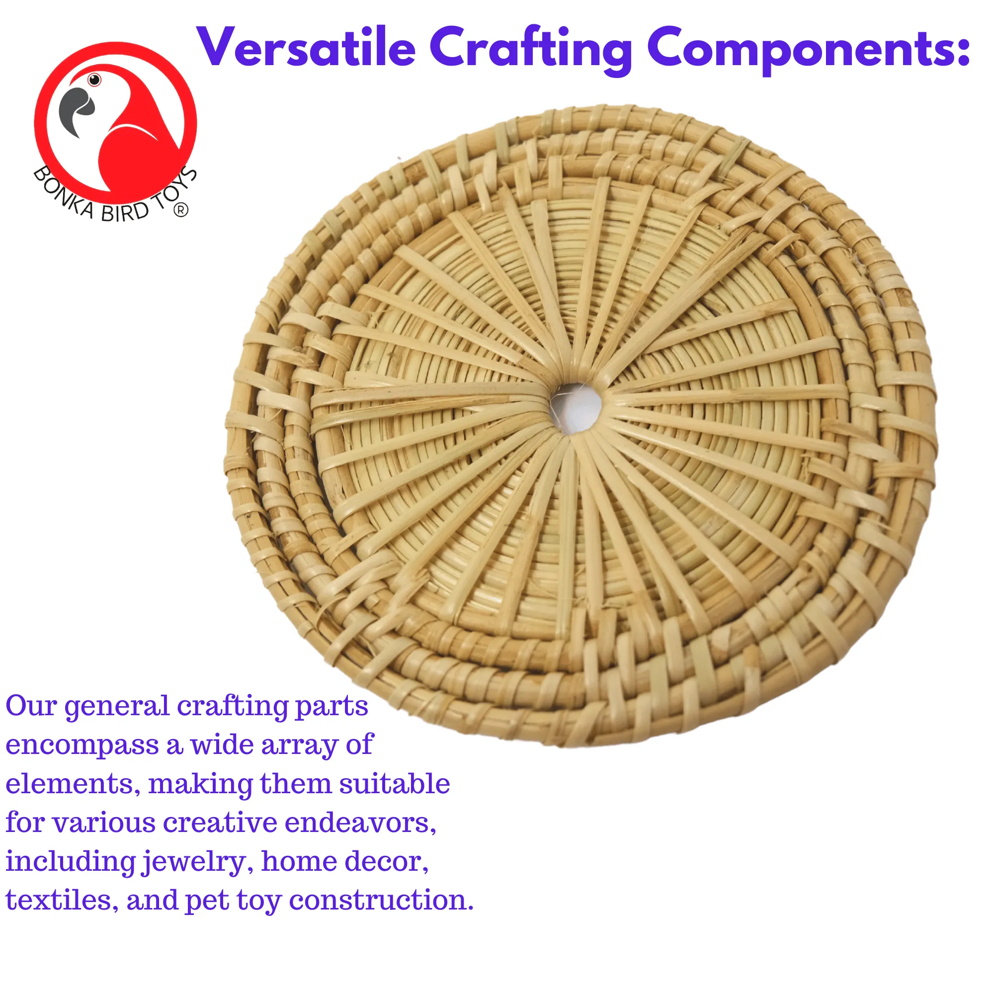 1236 3 Pack Natural Bamboo 4-Inch Round Mats