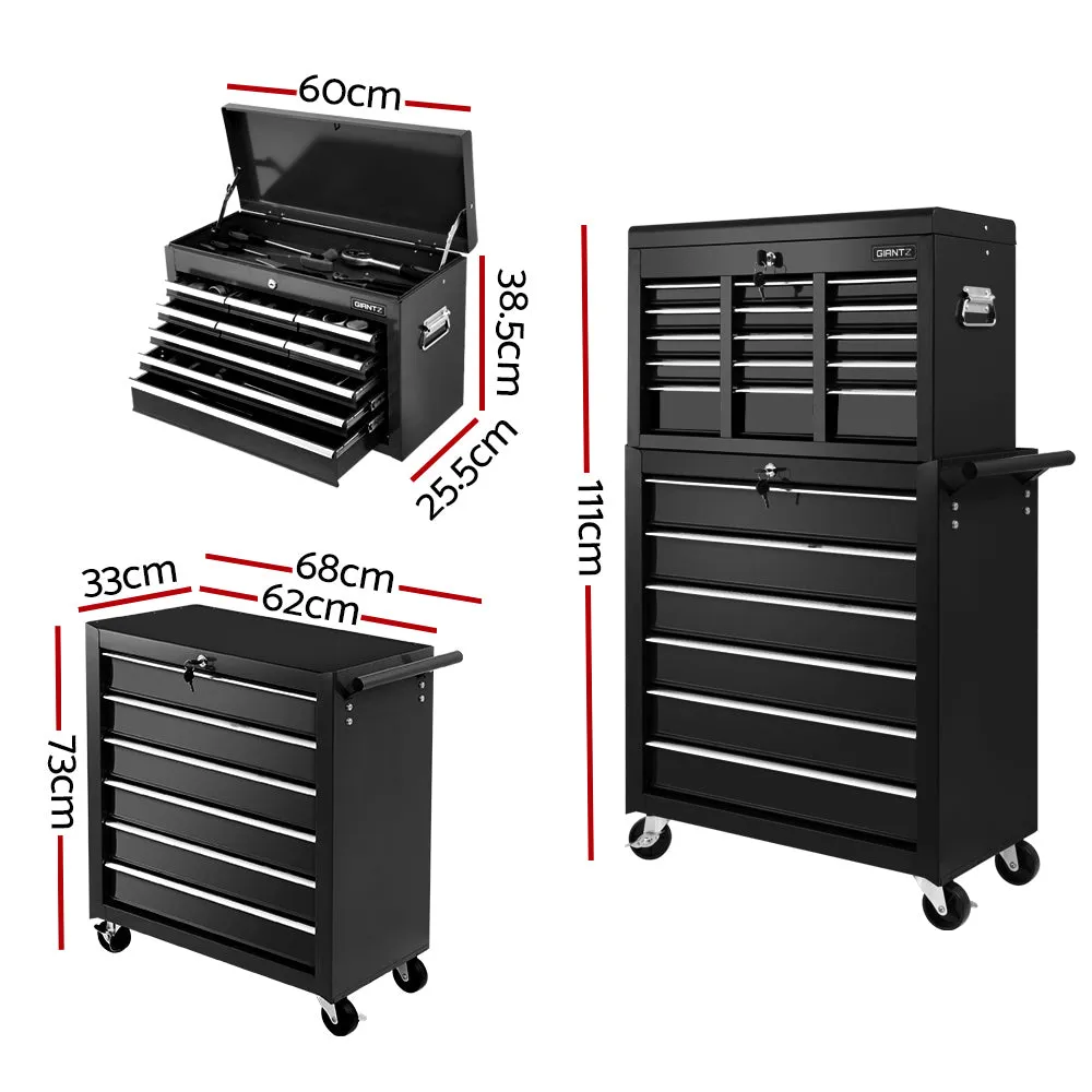 15-Drawer Steel Tool Box Cabinet with Lock System - Giantz