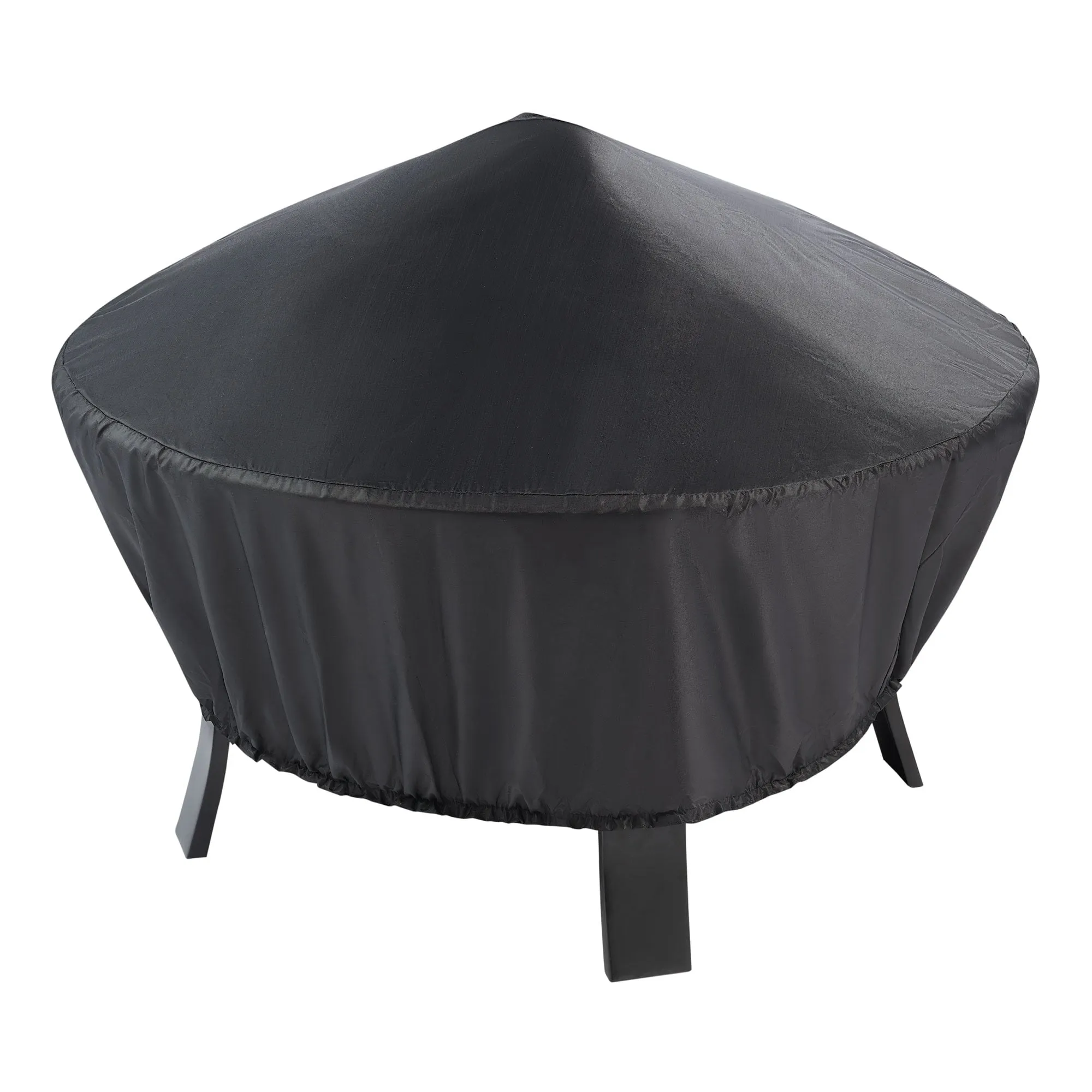 26" Metal Round Outdoor Wood-Burning Fire Pit