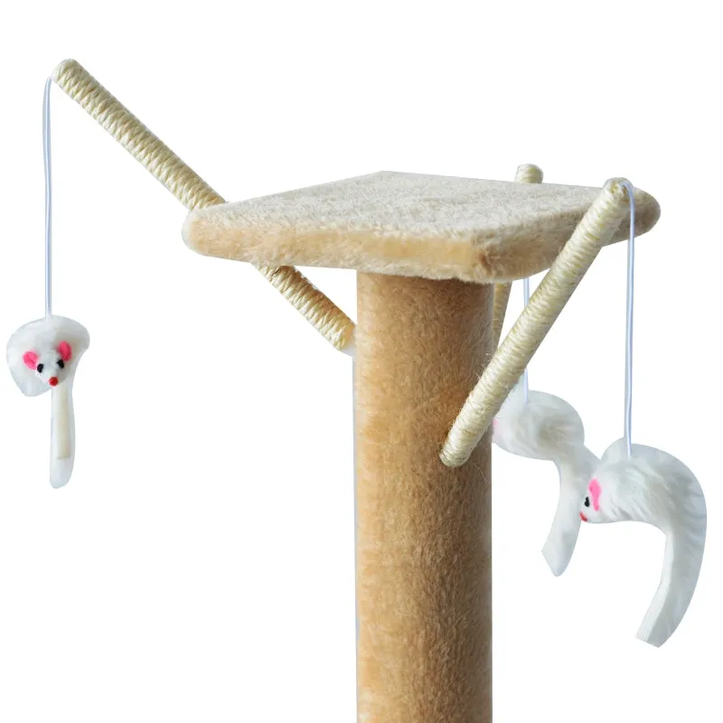 52" Cat Tree Scratching Post - Beige