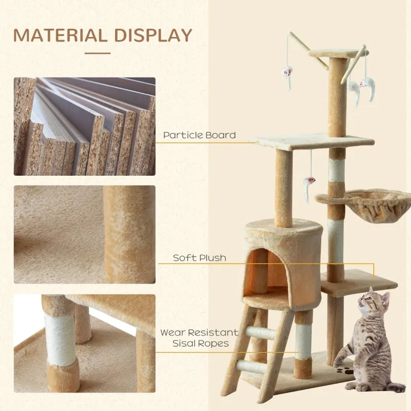 52" Cat Tree Scratching Post - Beige