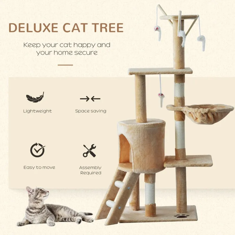 52" Cat Tree Scratching Post - Beige