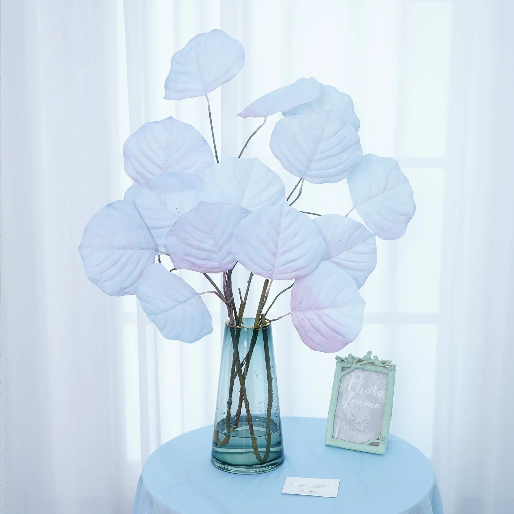 A8161 10pcs/lot Tiffany Blue Soft Leaf Flower Arrangement Accessories