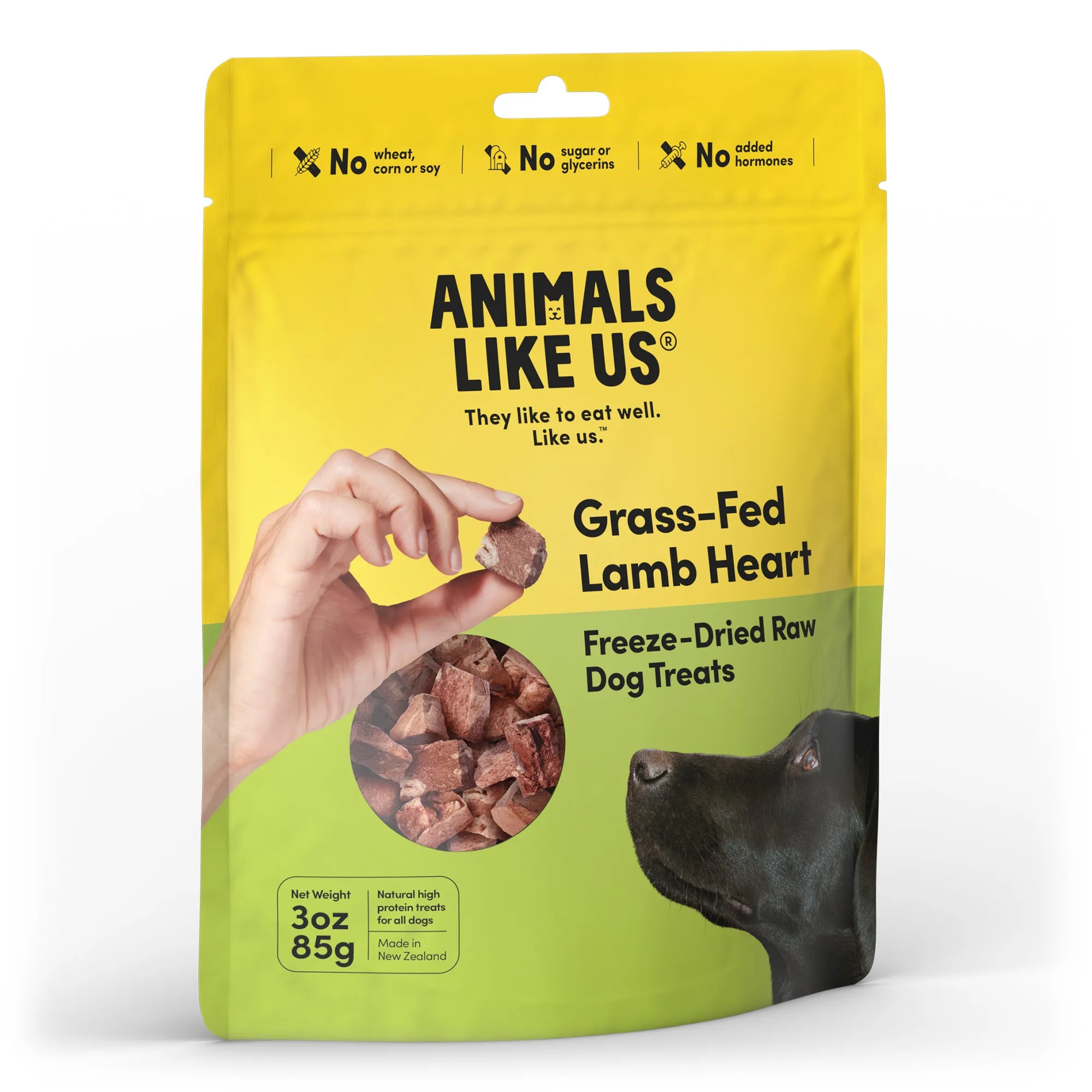 Animals Like Us Grass-Fed Lamb Heart Freeze-Dried Raw Dog Treats 85g