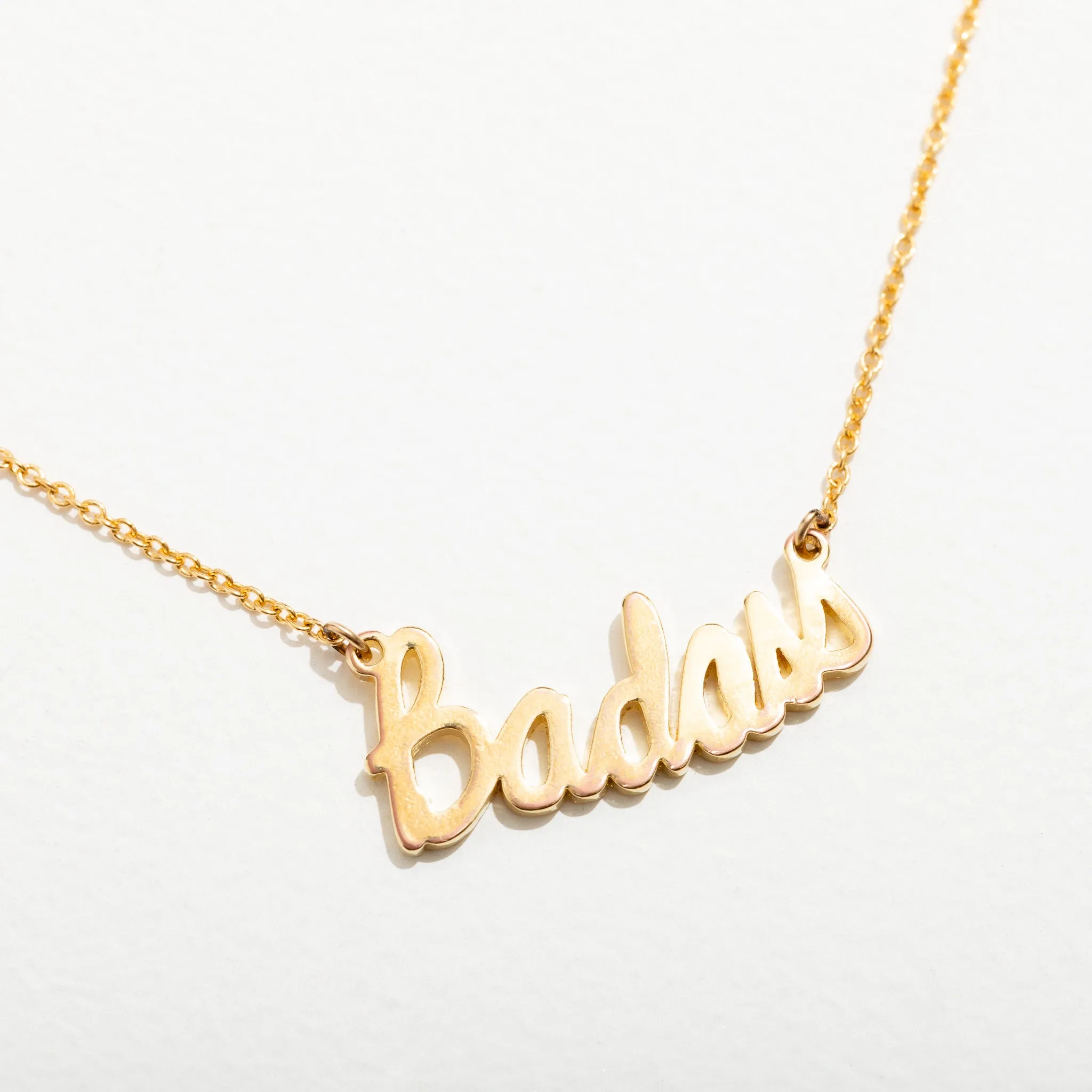 Badass Script Necklace