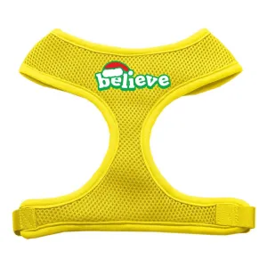 Believe Screen Print Soft Mesh Harnesses  Yellow Medium