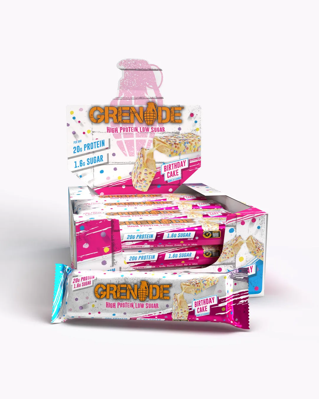 Birthday Cake Protein Bar - FREE SHIP