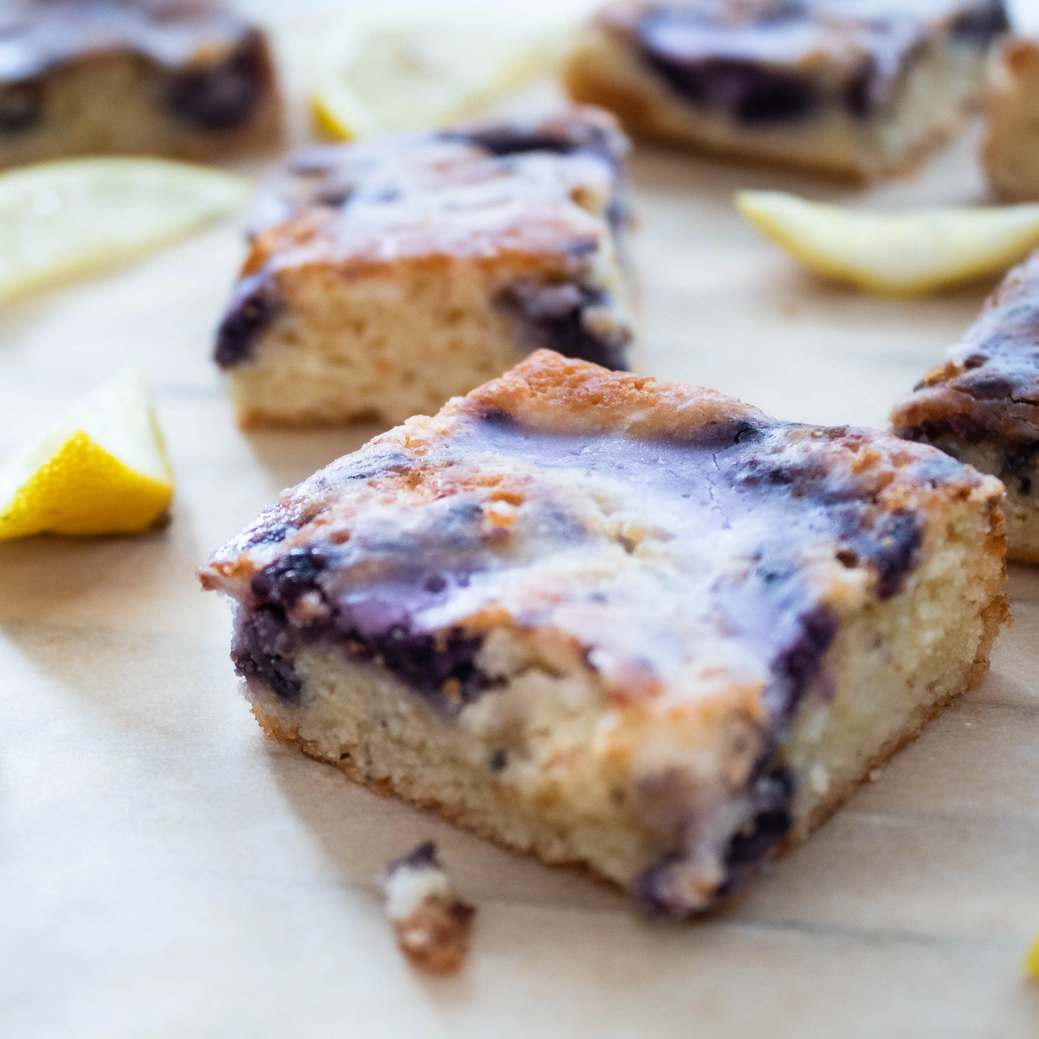 Blueberry And Lemon Drizzle Cakes