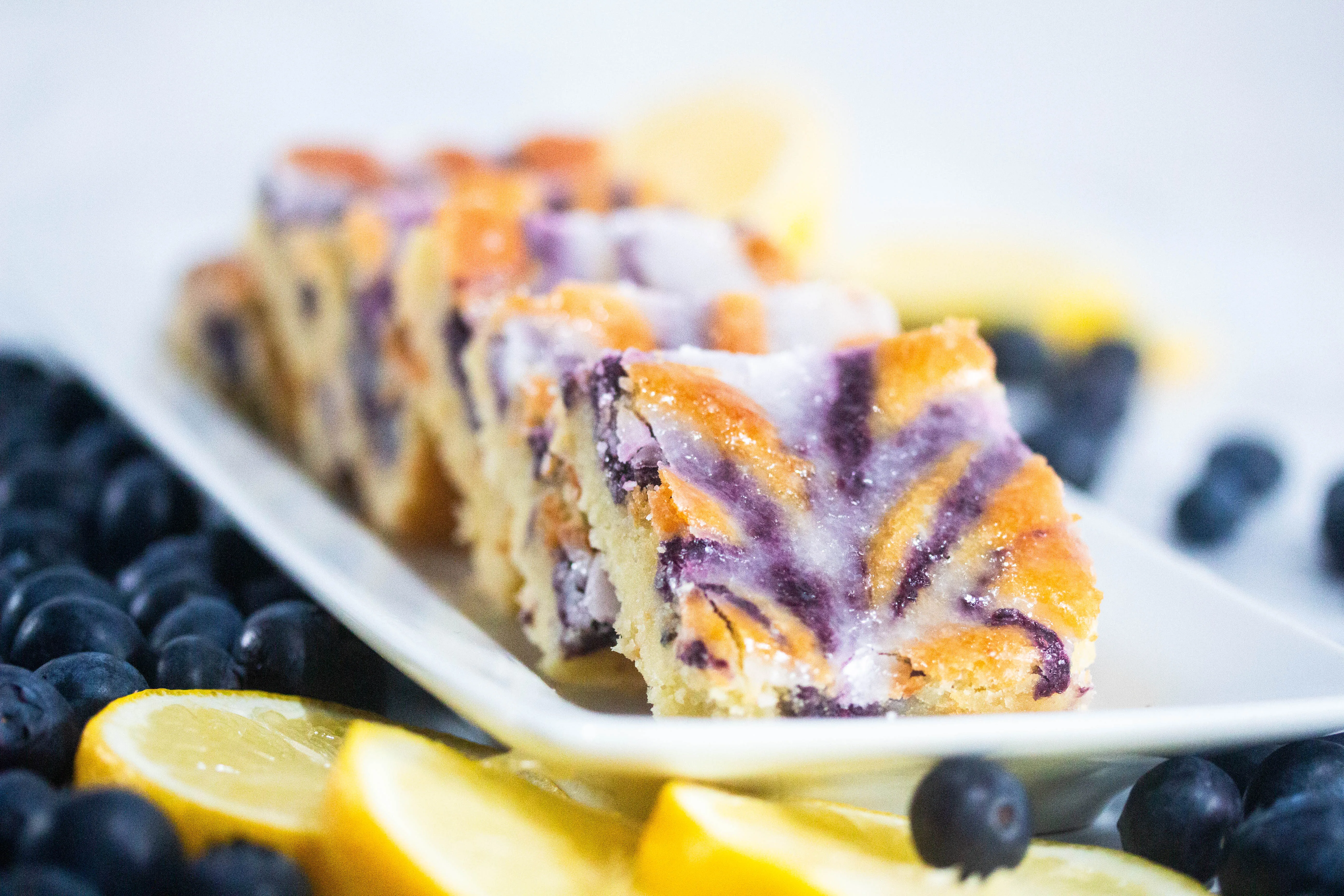 Blueberry And Lemon Drizzle Cakes