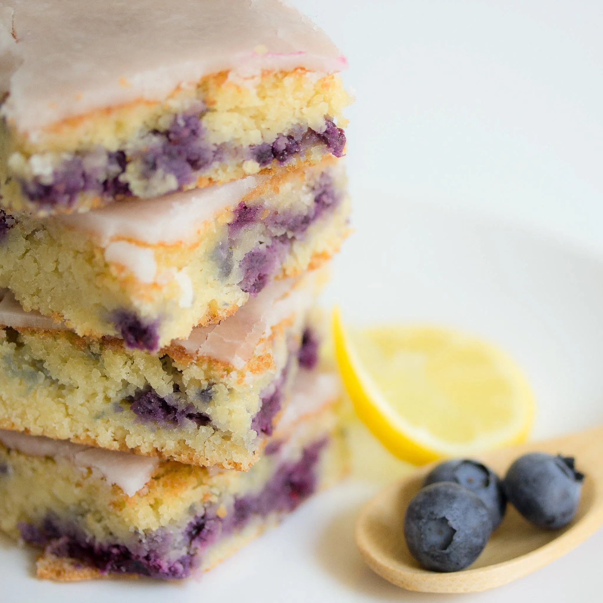 Blueberry And Lemon Drizzle Cakes