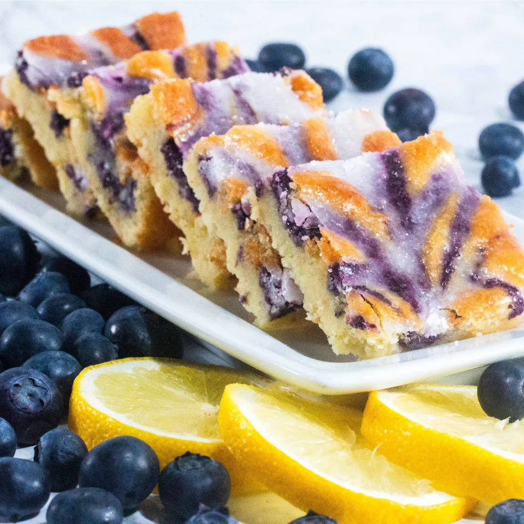 Blueberry And Lemon Drizzle Cakes