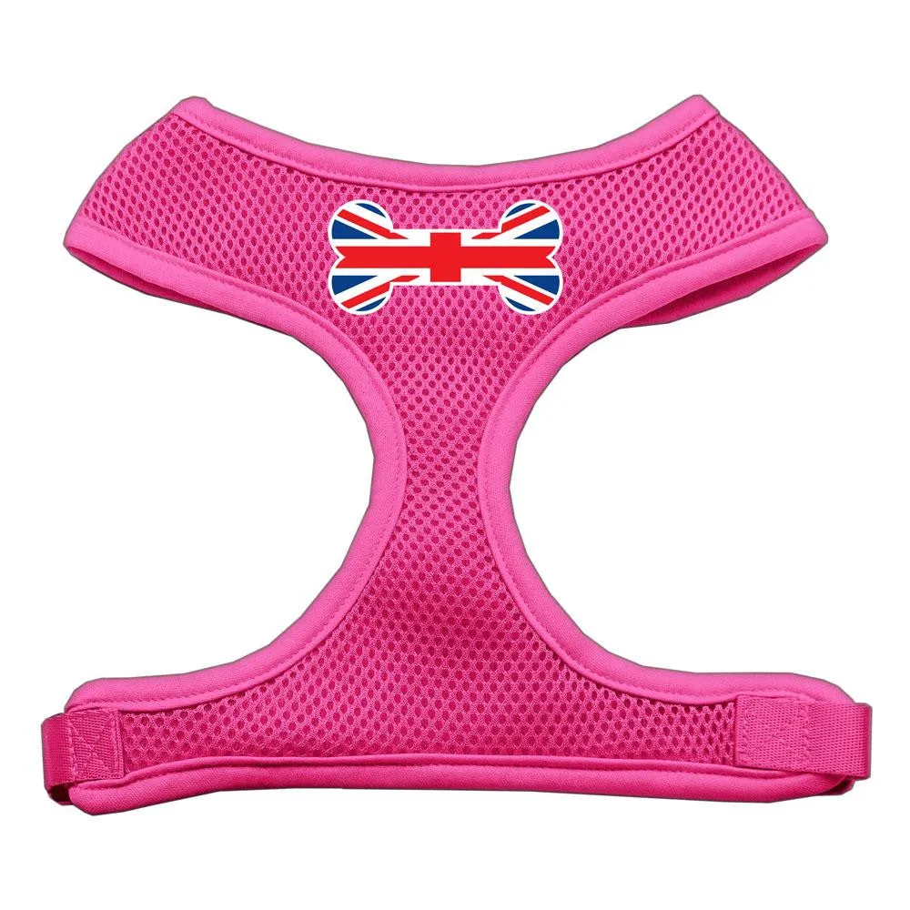 Bone Flag UK Screen Print Soft Mesh Harness Pink Large