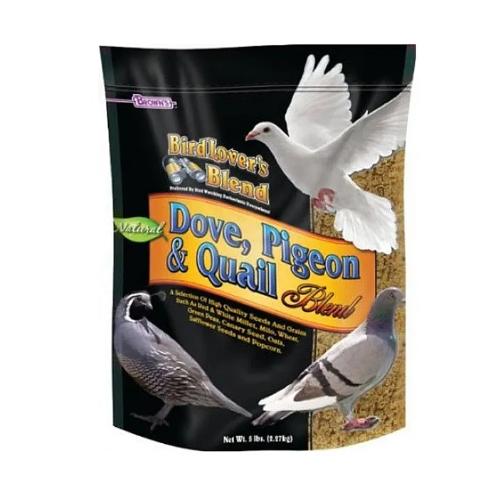 Brown's Bird Lover’s Blend Dove Pigeon & Quail Blend Wild Bird Seed, 5-lb bag