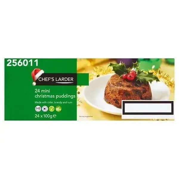 Chefs Larder Mini Christmas Puddings 24 x 100g