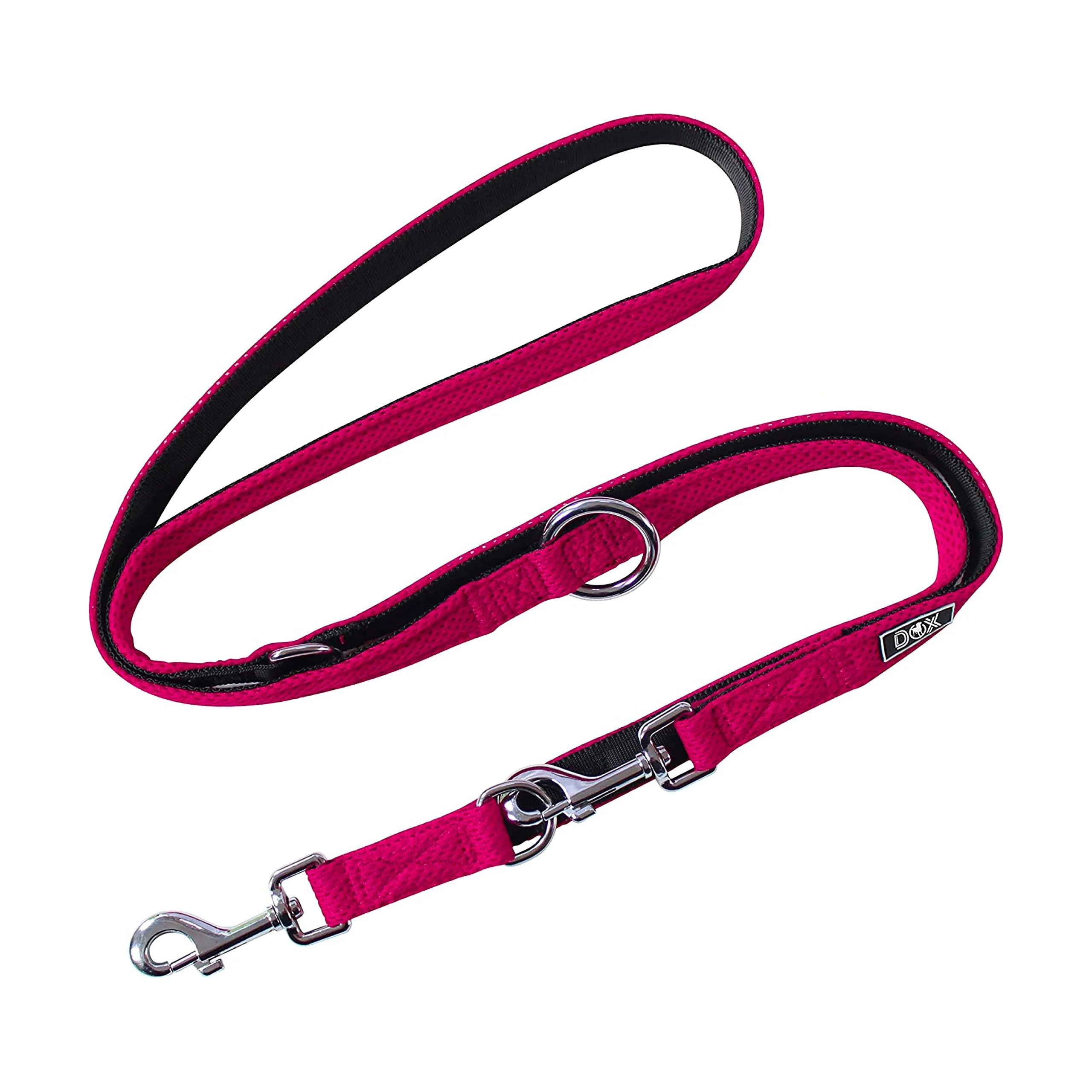 DDOXX Dog Leash Air Mesh, Adjustable 3 Length, 6.6 ft | Many Colors & Sizes | for Small