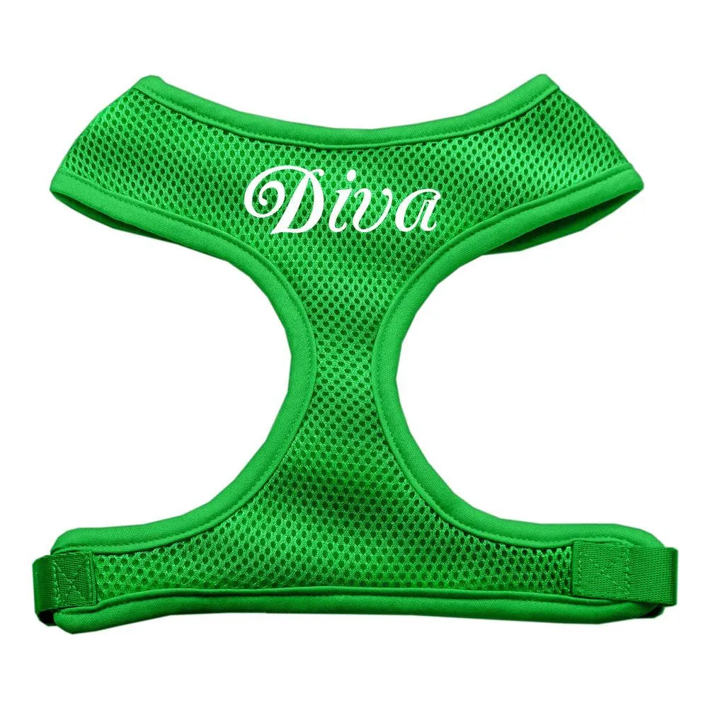 Diva Design Soft Mesh Harnesses Emerald Green Small