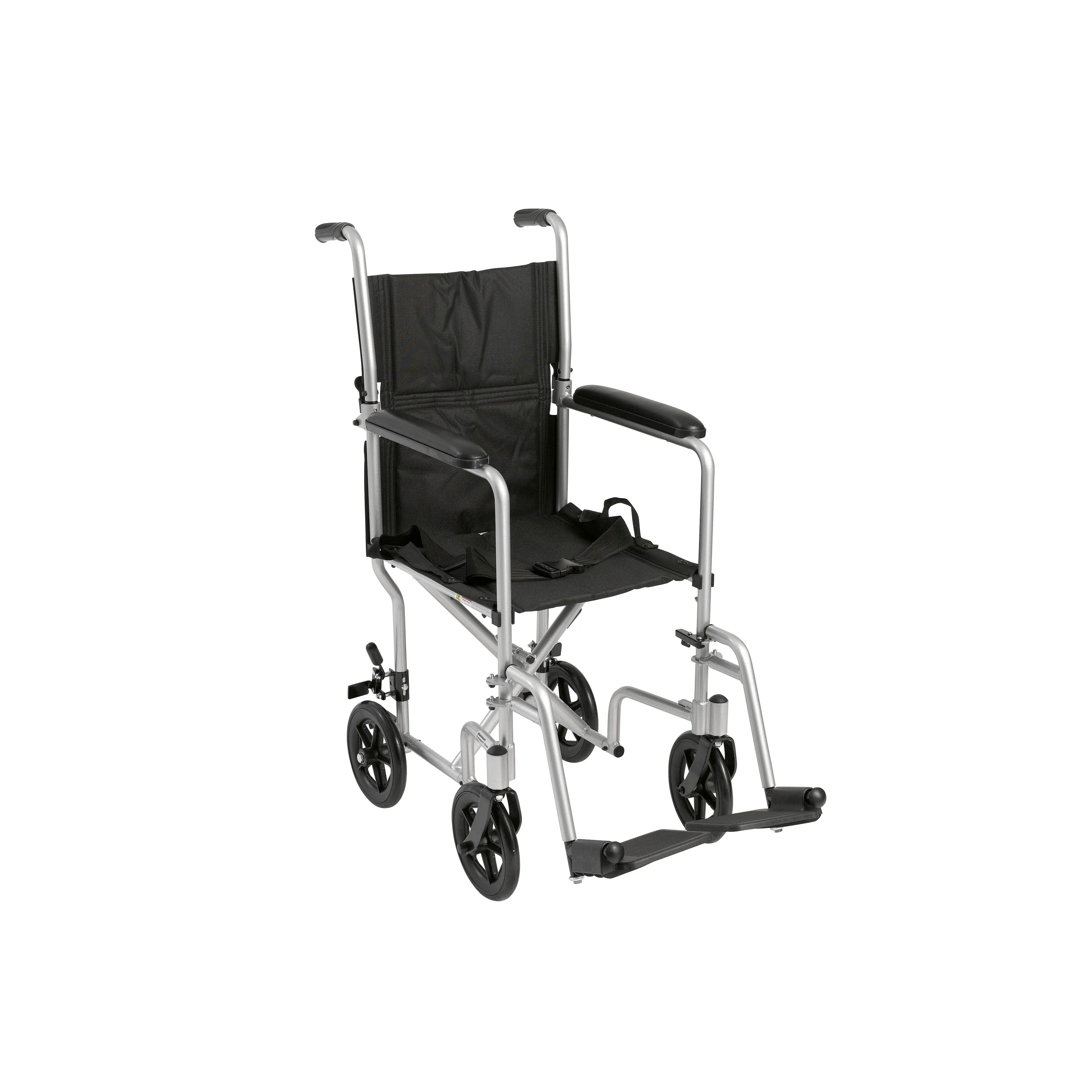 Drive Medical atc19-sl Lightweight Transport Wheelchair, 19" Seat, Silver