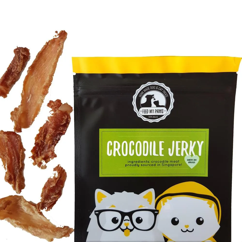 Feed My Paws Crocodile Jerky Cat & Dog Treats 70g