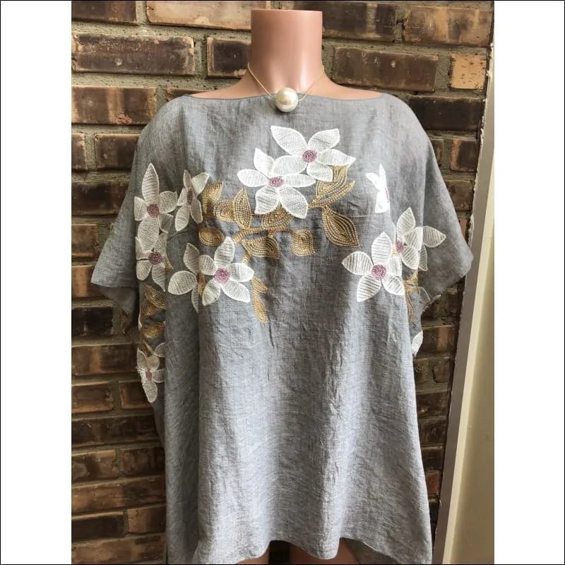 Floral Appliqué Top