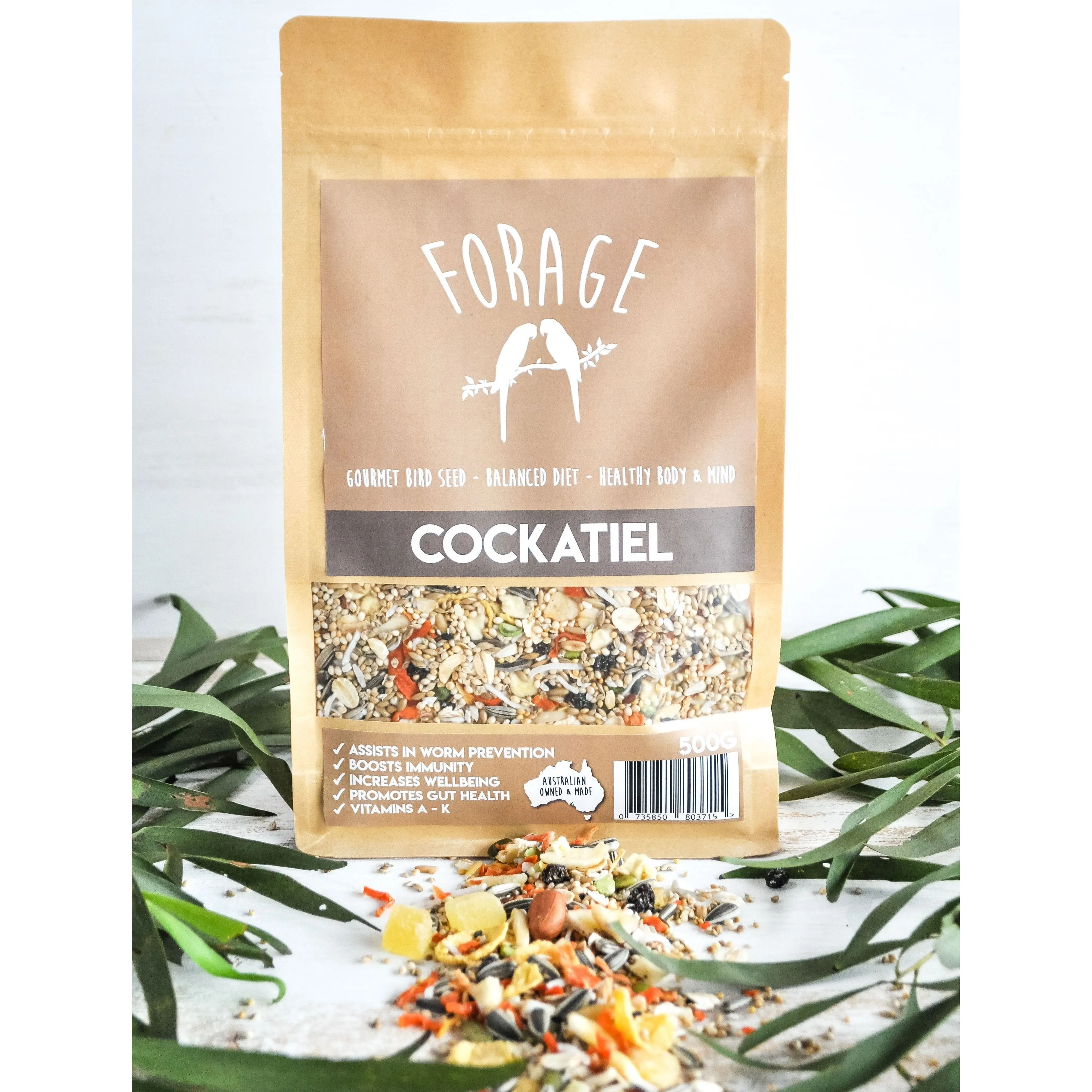 Forage Cockatiel Gourmet Bird Seed 500g