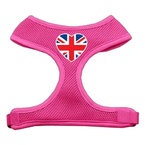 Heart Flag UK Screen Print Soft Mesh Harness Pink Extra Large