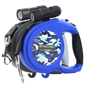 Heavy Duty Retractable Leash w/ Flashlight