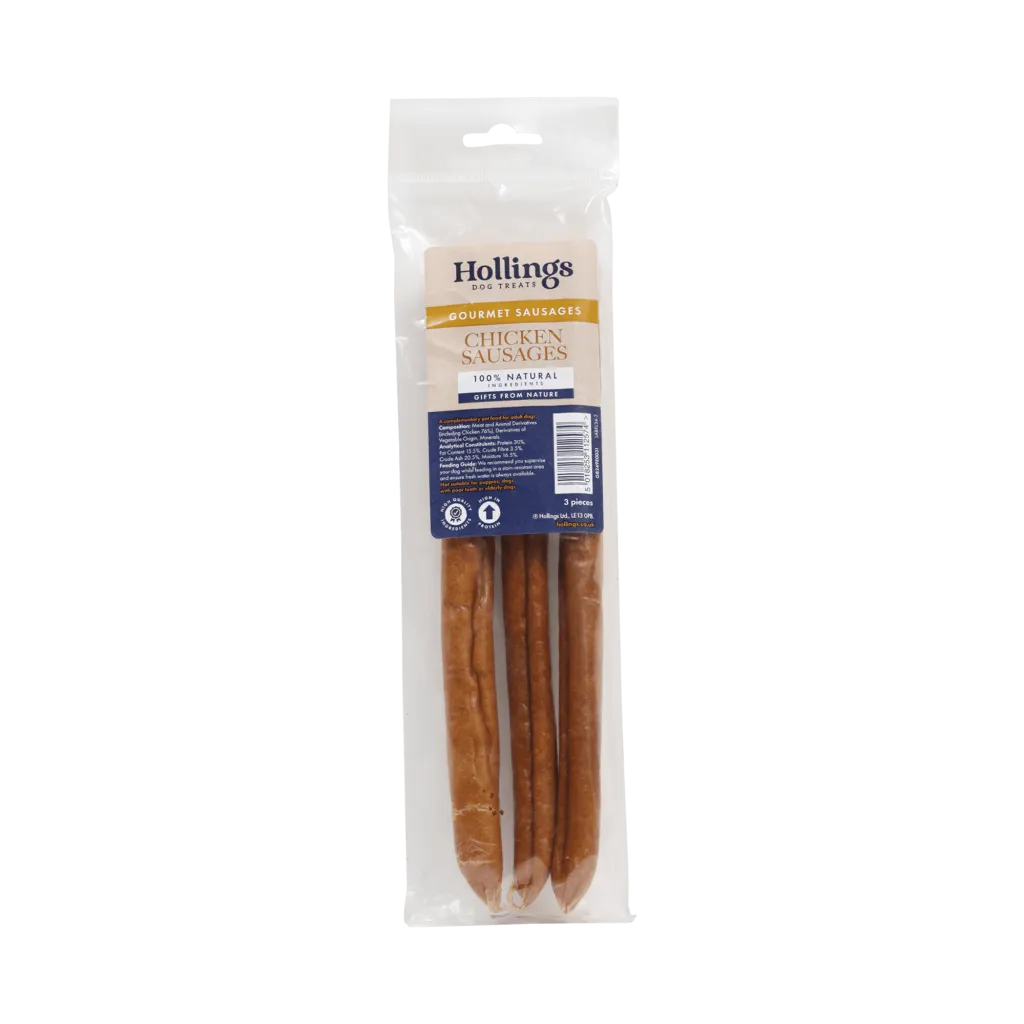 Hollings Chicken Sausage Dog Treat Pack of 3