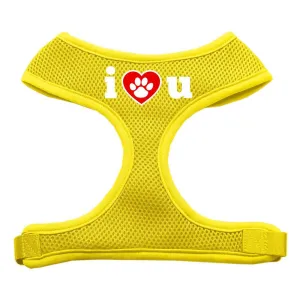 I Love U Soft Mesh Harnesses Yellow Extra Large