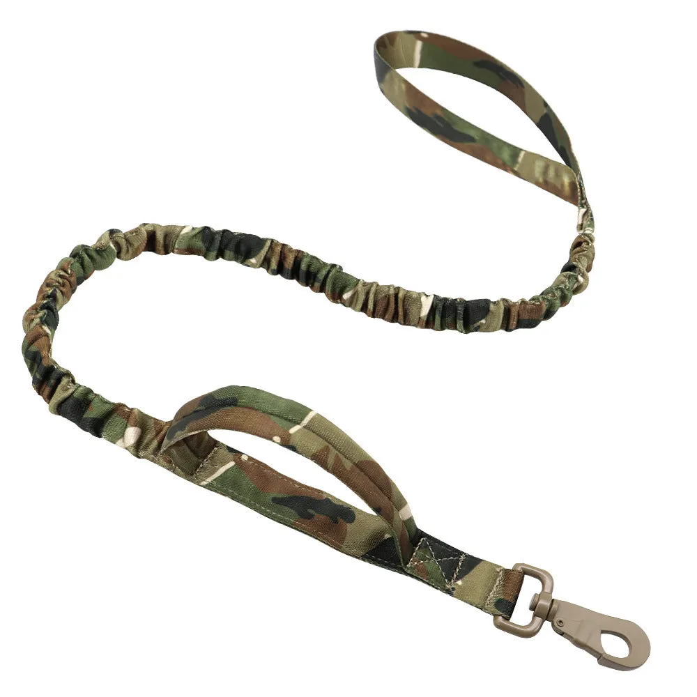 k9 leash; Bungee Dog Leash Tactical Dog Leash Nylon Adjustable Tactical Leash for Dogs Quick Release Military Dog Leash with 2 Control Handle; Bungee trap