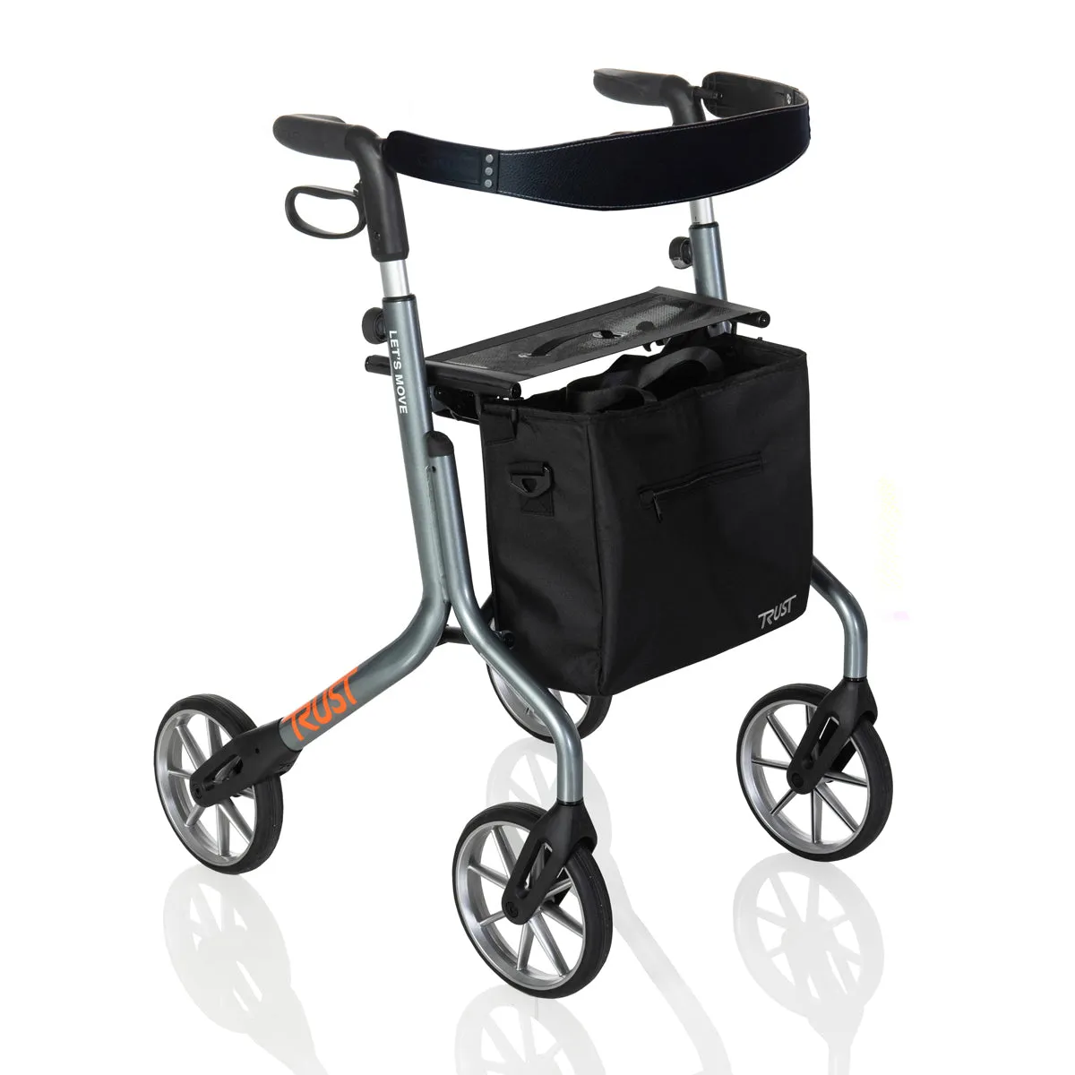 Let's Move Lightweight Rollator Mobility Wheelie Walker - Trust Care