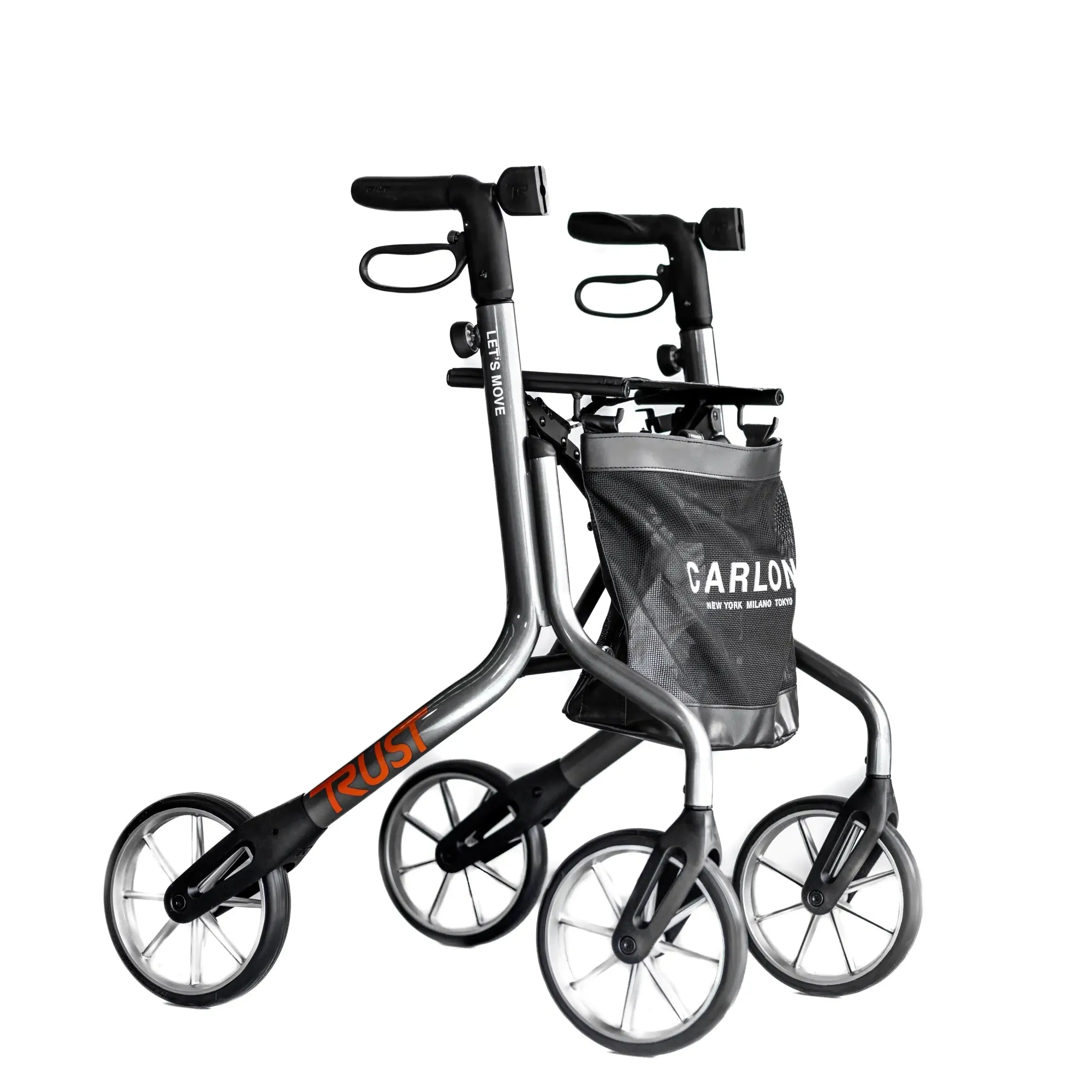 Let's Move Lightweight Rollator Mobility Wheelie Walker - Trust Care