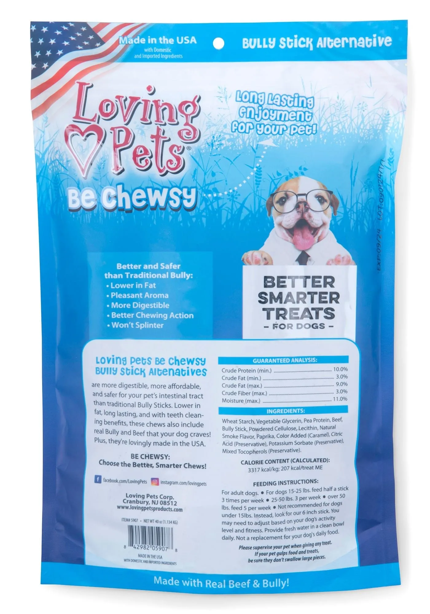 Loving Pets Be Chewsy, Bully Stick Alternative