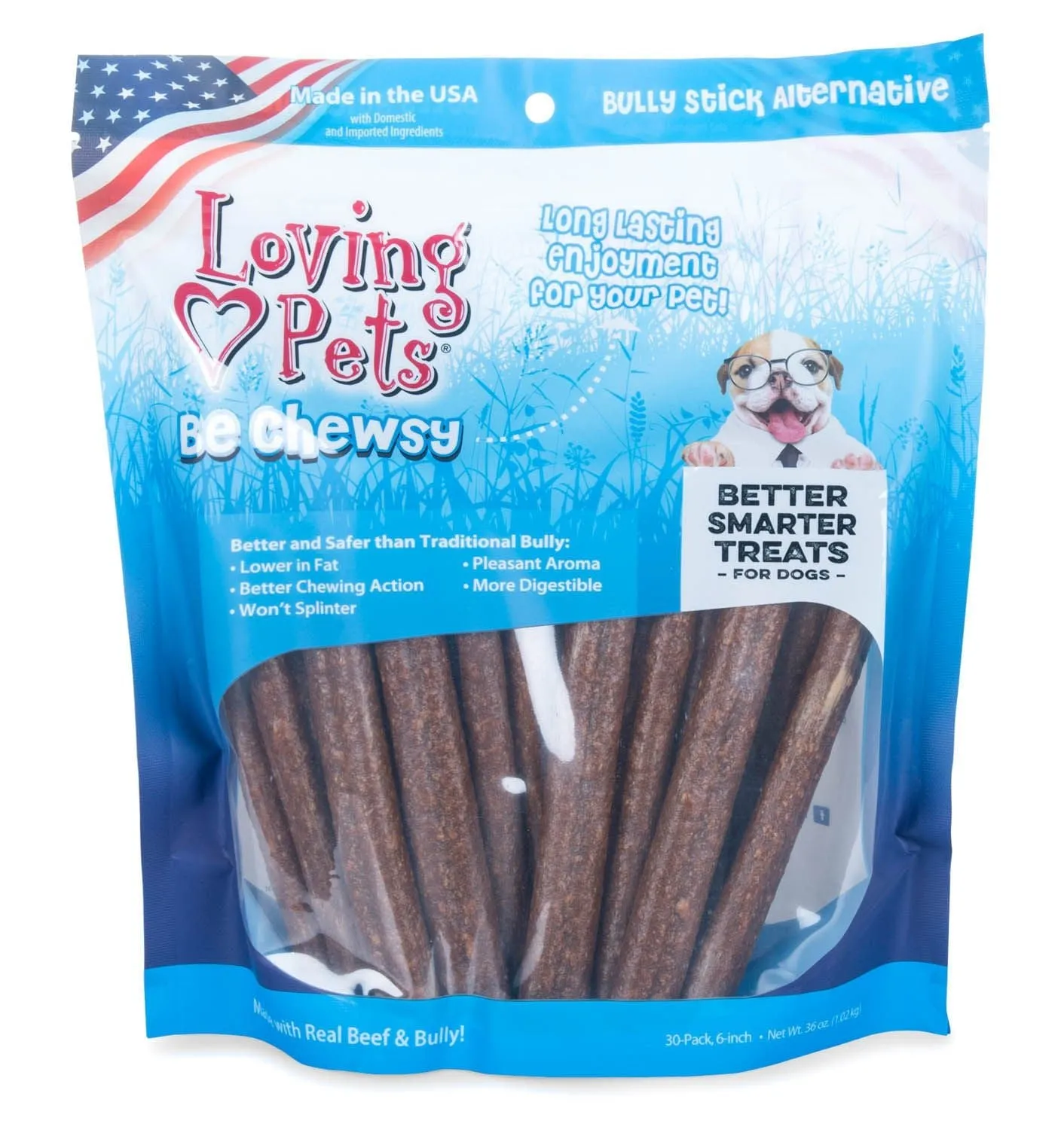 Loving Pets Be Chewsy, Bully Stick Alternative