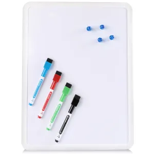 Magnetic Dry Erase Board 11" X 14" Includes Board Dudes Srx Magnetic 6-Pack Dry