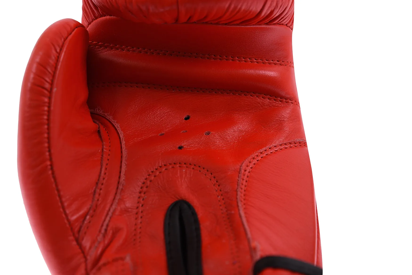 MAR-107B | Red Genuine Cowhide Leather Boxing/Kickboxing Gloves