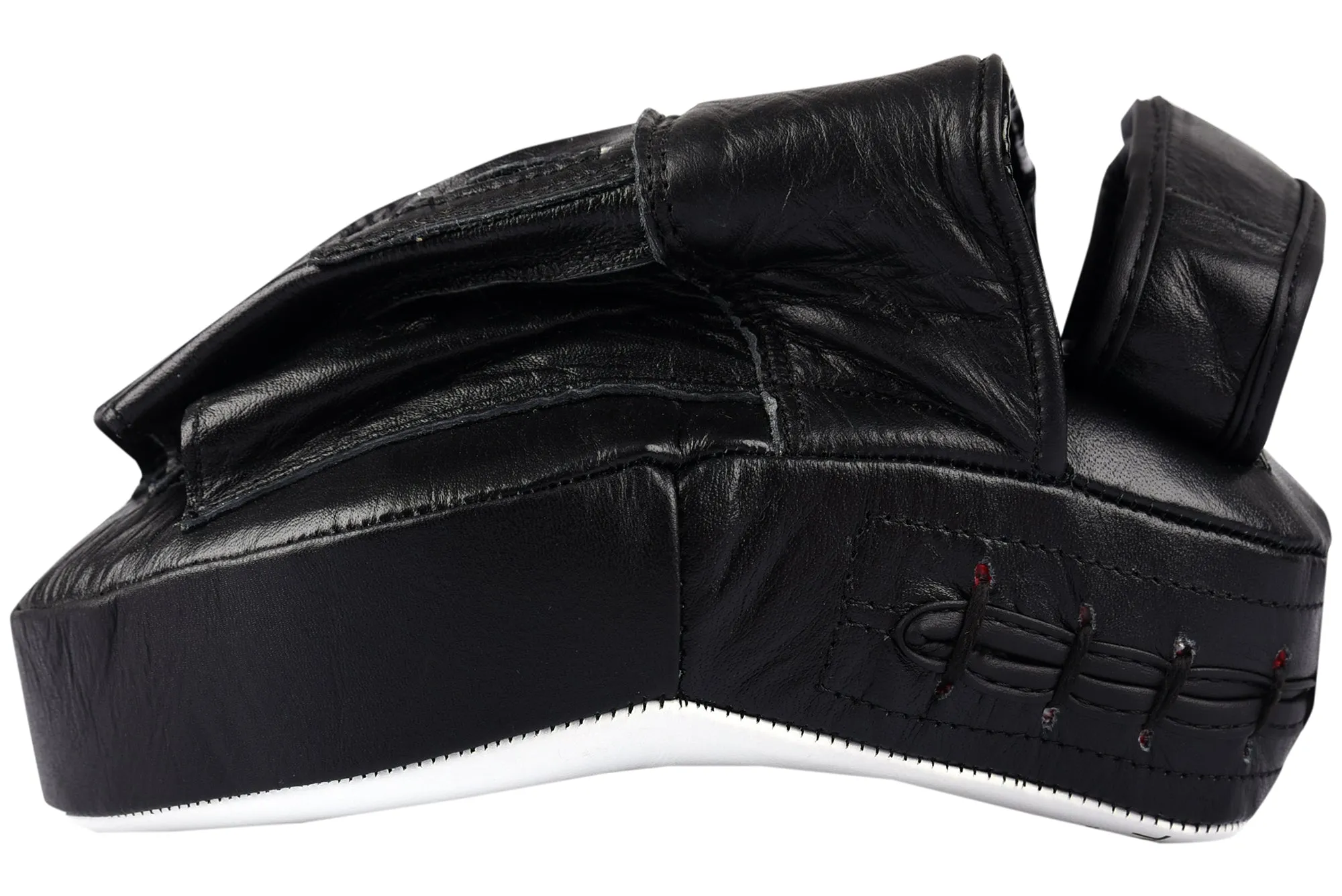 MAR-197 | Black White Genuine Leather Focus Mitts