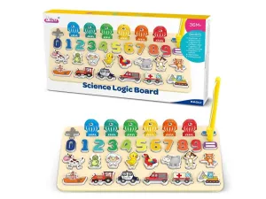 Numbers, Animals and Vehicles Interactive Board with Magnetic Fishing - 013