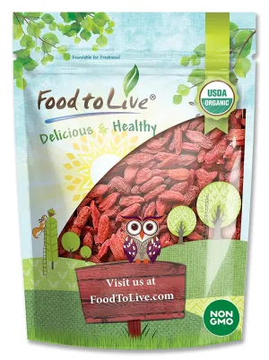 Organic Goji Berries,Sun Dried, Large and Juicy, Non-GMO, Raw, Vegan