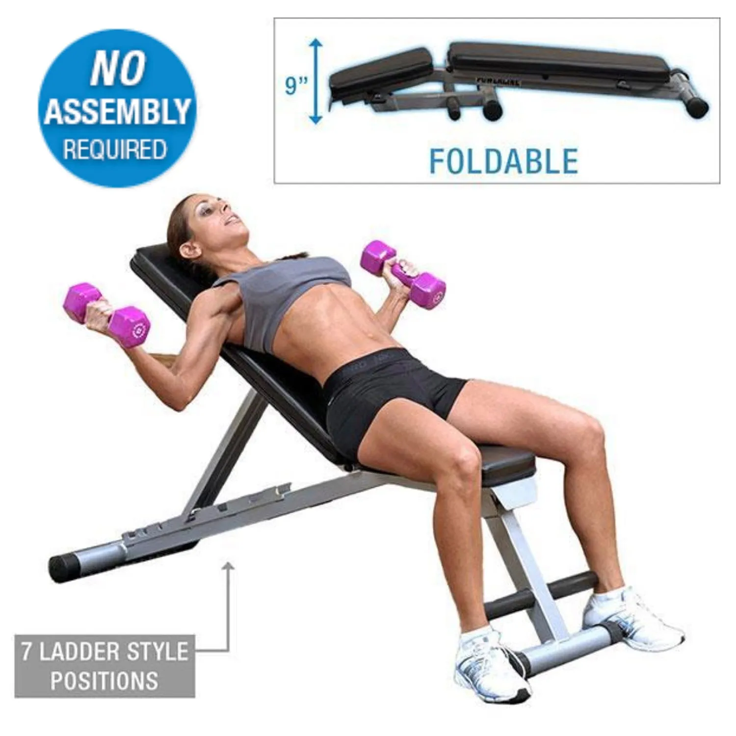 Powerline Flat/Incline/Decline Folding Bench