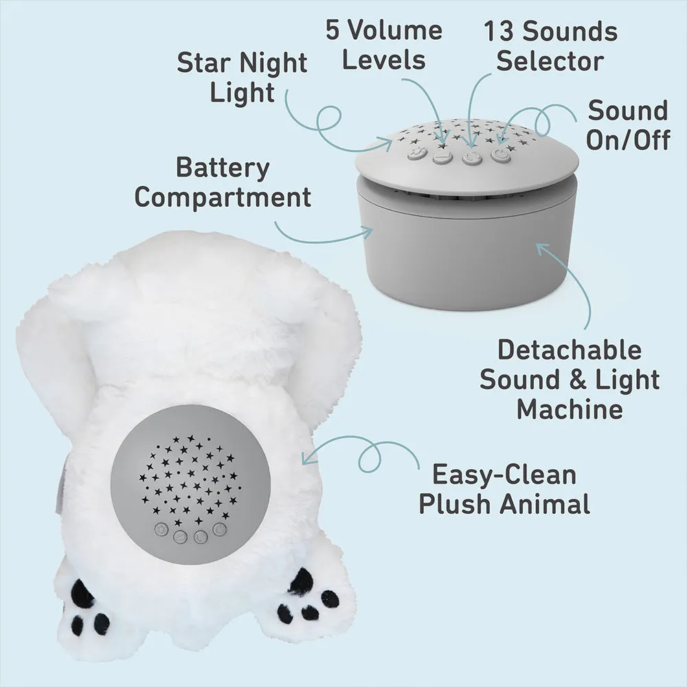 PureBaby® Sound Sleepers Sound Machine and Star Projector - Polar Bear