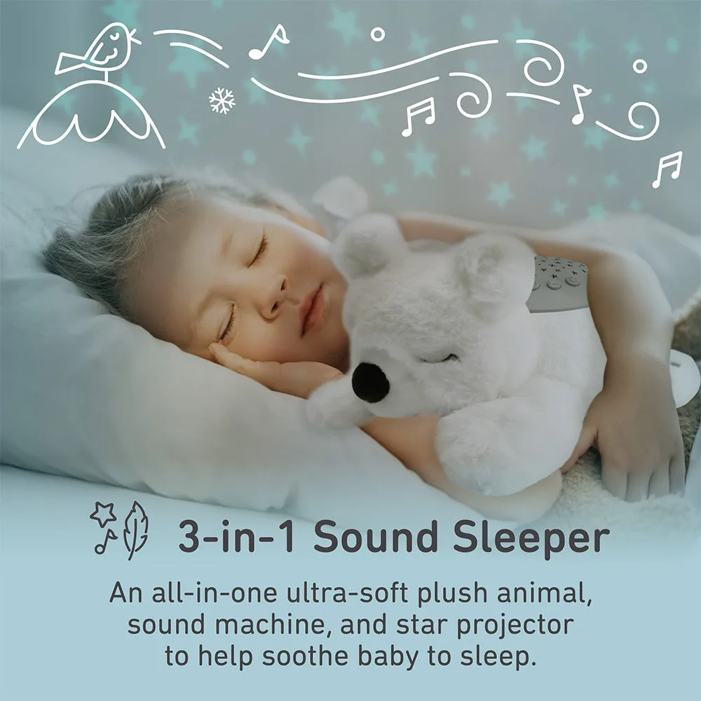 PureBaby® Sound Sleepers Sound Machine and Star Projector - Polar Bear