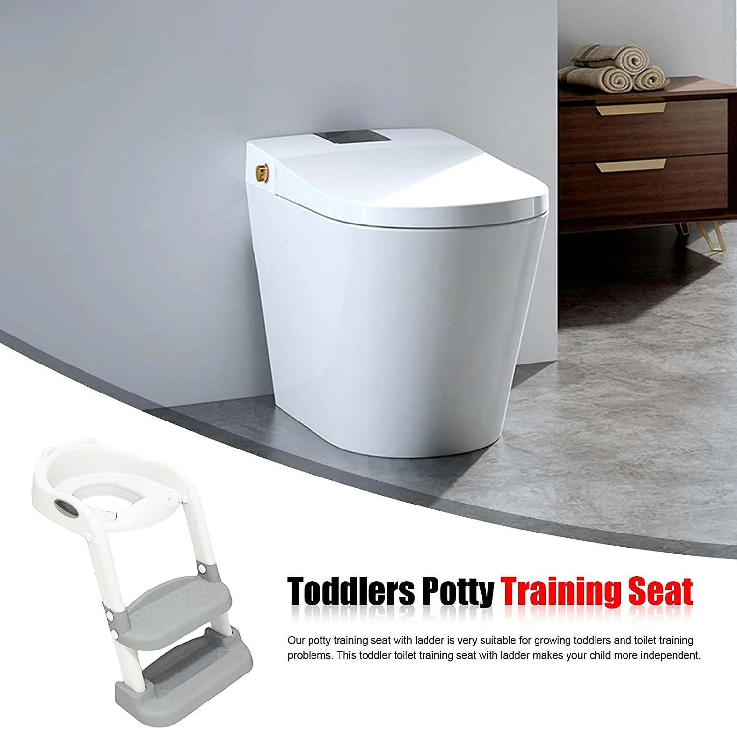 Stable Safe Potty-Training Seat with Ladder