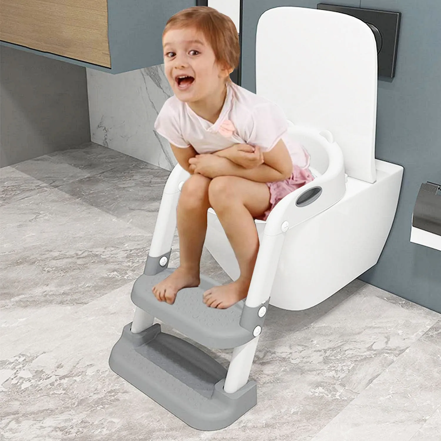 Stable Safe Potty-Training Seat with Ladder