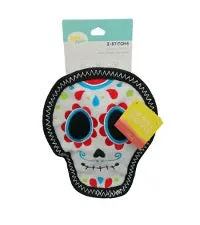 Zippy Paws Z-Stitch Santiago the Sugar Skull Durable Dog Toy