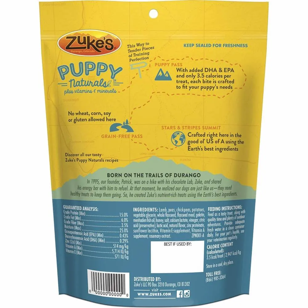 Zuke's Puppy Naturals Lamb & Chickpea Grain-Free Dog Treats 5oz